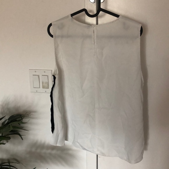 Zara basic Black White Side Button Top Sz M - Picture 5 of 7